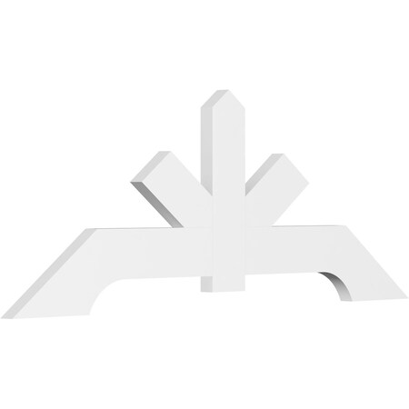 Ekena Millwork Vanguard Architectural Grade PVC Gable Bracket, 72"W x 27"H x 2"D x 6"F, 9/12 Pitch GBP072X27X0206VAN00